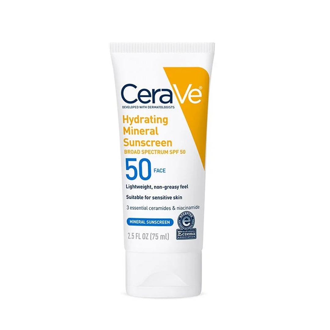 CeraVe – Hydrating Mineral Sunscreen SPF 50 Face Lotion – 75 ML
