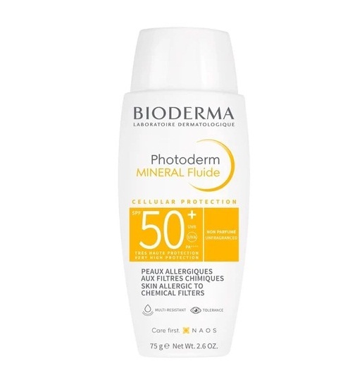 Bioderma - Photoderm Mineral fluid SPF50+ Sunscreen - 75g